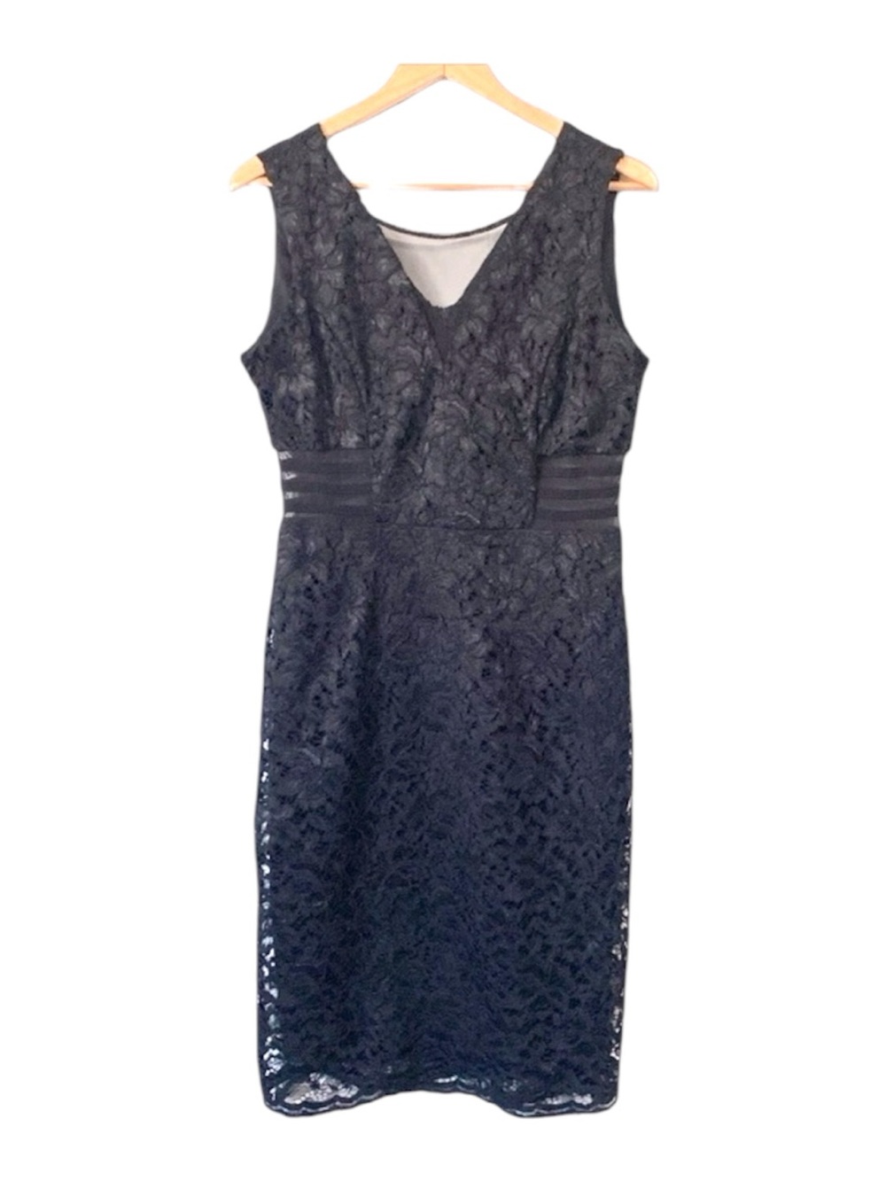 Enfocus Studio Black lace sleeveless Dress size 8
